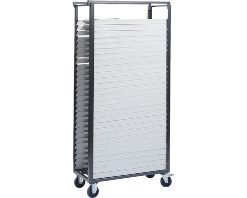 Transportwagen mit Regalböden für den Transport von Materialien