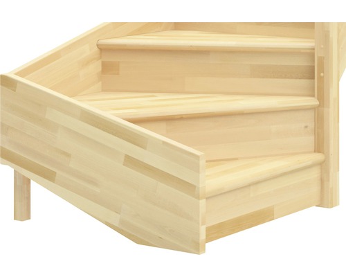 Detailansicht einer Holztreppe