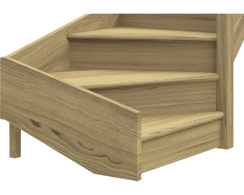 Detailansicht einer Holztreppe