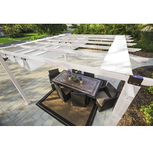 Aluminium Pergola, Pavillon Paragon Outdoor Florida 10x10 mit verstellbarem Sonnensegel 320 x 320 cm weiß-thumb-1