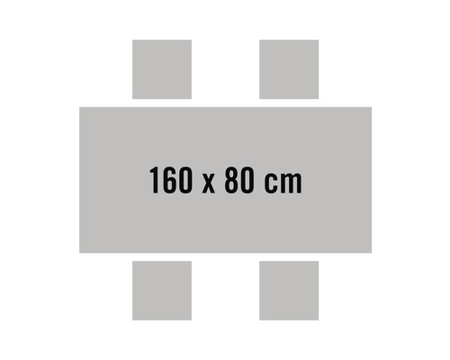 Tisch mit vier Stühlen, Tischgröße 160 x 80 Zentimeter