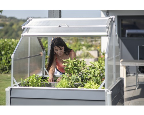 Hochbeet klassisch WESTANN Store & Grow inkl. Stauraum 120 x 120 x 169 cm anthra - Bild 10 von 12
