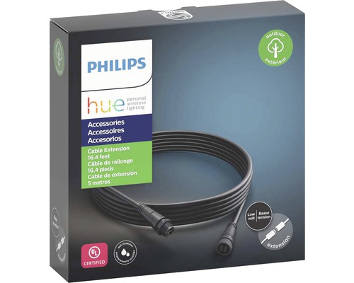 Philips Hue Kabelverlängerung für Außenbeleuchtung, 5 Meter, Verpackung