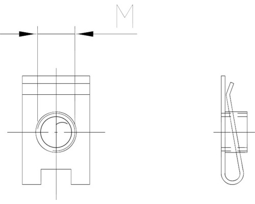 Blechmutter 4,8mm, geschlossene Form, verzinkt in Karosserie