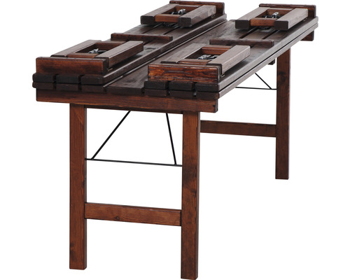 Bierzeltgarnitur aus Holz mit Klappfunktion