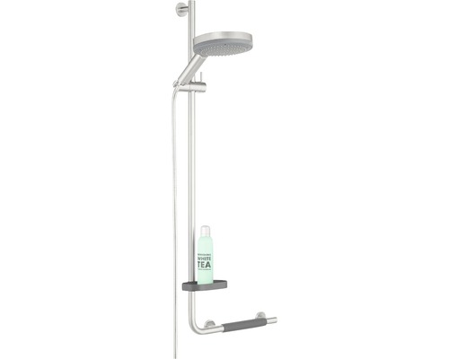 Duschset mit Kopfbrause, Brausestange, Ablage und Haltegriff