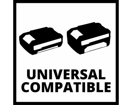 Symbol für universelle Kompatibilität mit Akkus