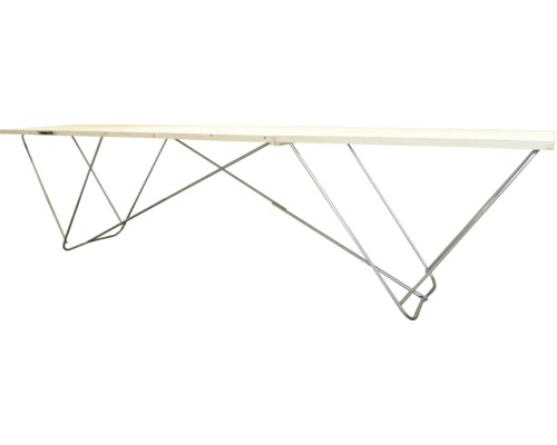 Holztisch mit Metallbeinen