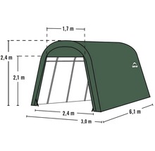 Einzelgarage ShelterLogic In-a-Box Roundtop 300x610 cm grün