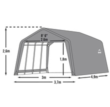 Einzelgarage ShelterLogic In-a-Box 370 x 490 cm grau