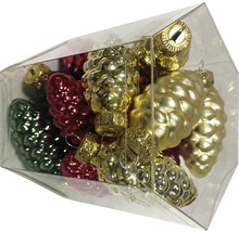 Kiefernzapfenförmiger Christbaumschmuck in transparenter Verpackung