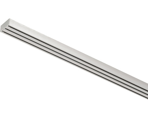 Vorhangschiene Smart Profil-Set 3-läufig alu-silber 260 cm Einzelne Stromschiene mit drei Phasen