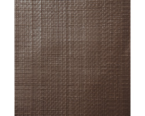 Nahaufnahme einer braunen Vinyltapete mit Textilmuster