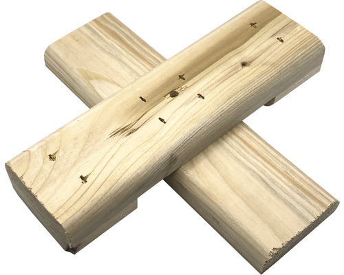 Zwei gekreuzte Holzlatten