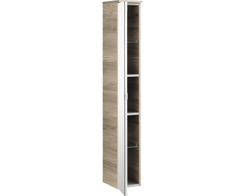 Hochschrank mit offener Tür und Einlegeböden