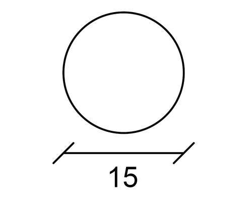 Symbol für 15 Millimeter Durchmesser
