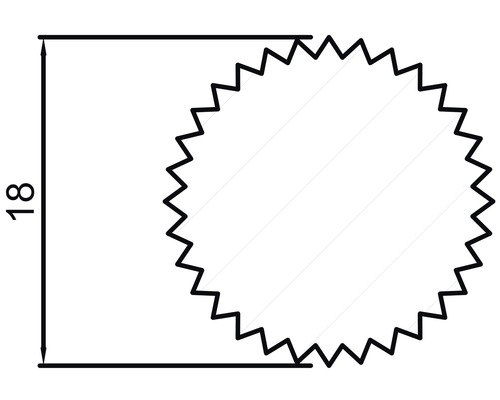 Symbolbild: Durchmesser 18