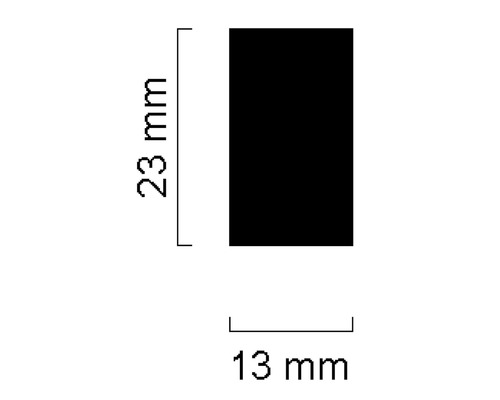 Abmessungen: 23 mm x 13 mm