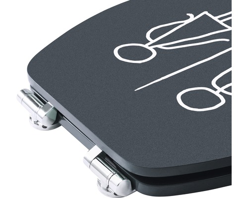 Toilettendeckel mit Motiv und Befestigungselementen