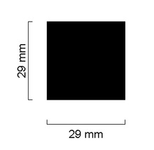 Quadratische Form mit einer Größe von 29 Millimeter