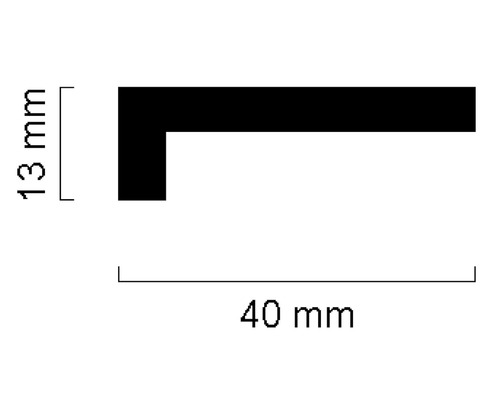 Profilleiste mit den Maßen 13 Millimeter mal 40 Millimeter