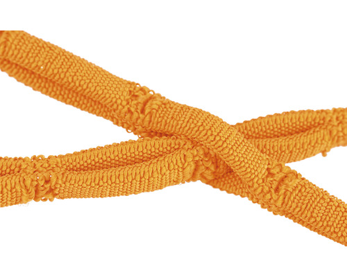 Detailansicht eines gelben Textilseils
