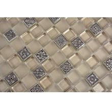 Mosaikfliese mit Glas und Mustern