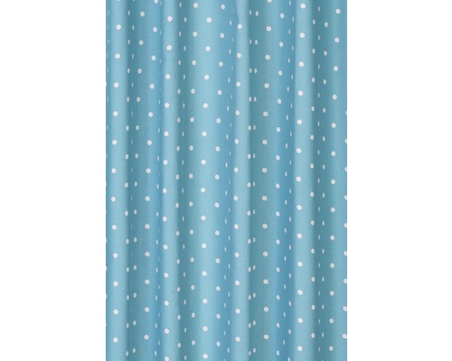 Blauer Stoff mit weißen Punkten als Meterware