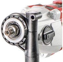 Detailansicht einer Bohrmaschine mit Bohrfutter und Einstellknopf