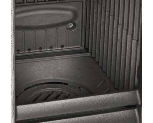 Innenansicht eines Ofens aus Gusseisen