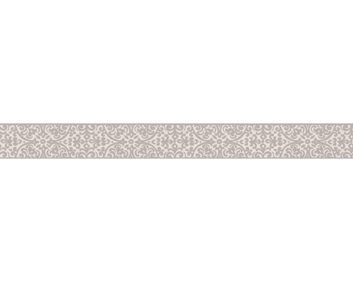 Selbstklebende Papier-Bordüre A.S. Creation Ranke grau-weiß 5 m x 5,3 cm