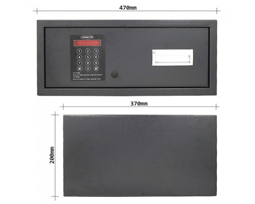 Comsafe Möbeltresor mit digitalem Zahlenschloss und den Maßen 470 mm Breite, 200 mm Höhe und 370 mm Tiefe