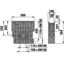 Hauraton Recyfix PRO 100 Einlaufkasten aus PP mit integrierter Zarge und Kunststoff Eimer 500 x 160 x 504 mm-thumb-2