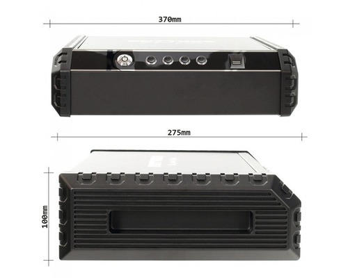 Tragbarer Safe mit den Maßen 370 mm x 275 mm x 100 mm
