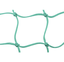 Detailaufnahme eines Knotens in einem Sportnetz