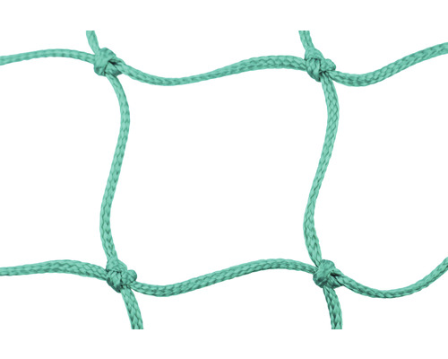 Detailaufnahme eines Knotens in einem Sportnetz