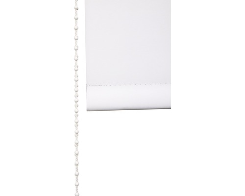 Weiße Rolljalousie mit Kettenzug