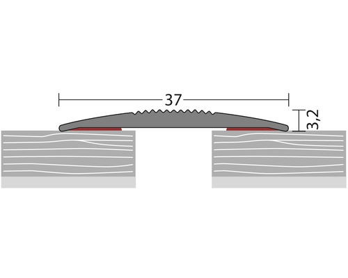 Illustration eines Übergangsprofils mit Maßangaben