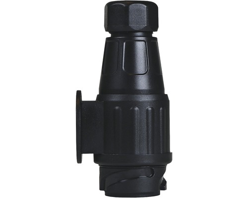 Schwarzer Stecker für elektrische Verbindungen