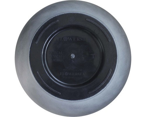 Unterseite eines runden Pflanzgefäßes