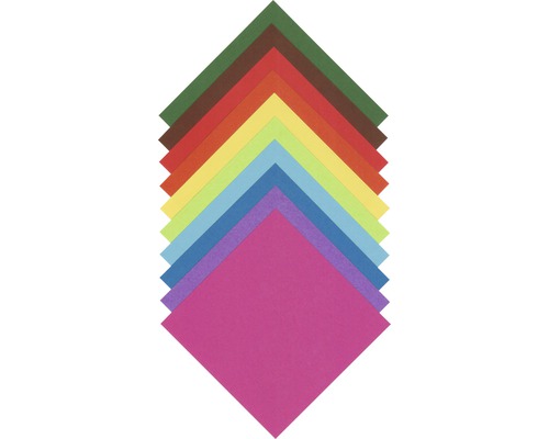 Stapel Bastelpapier in verschiedenen Farben