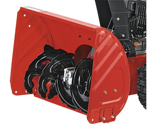 Detailansicht eines Schneefräsen-Aufsatzes mit Fräswalze