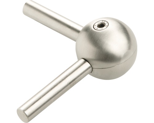 Metallverbinder mit zwei Stangen und einer Kugelform in der Mitte