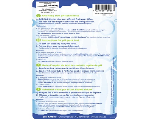 Söll pH-Schnelltest Gebrauchsanweisung