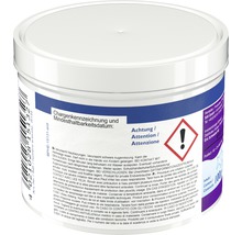 Antigelmittel in einer weißen Dose mit Warnhinweisen