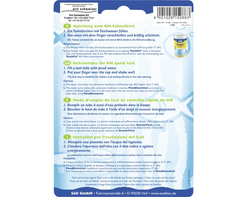 Anleitung für den KH-Schnelltest