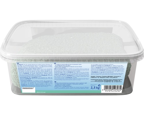 Zeolith Teichfiltergranulat in transparenter Kunststoffbox