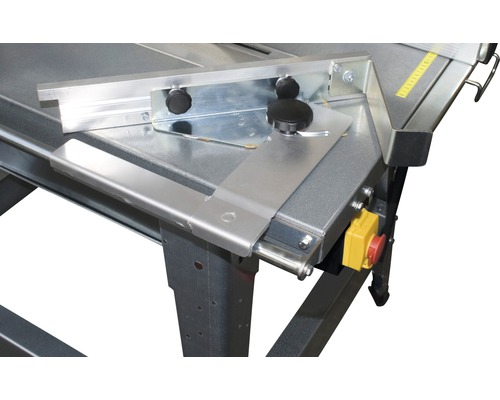 Detailansicht Sägetisch mit Winkelanschlag