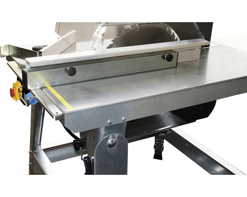 Tischkreissäge aus Metall mit Sägeblatt