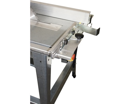 Tischkreissäge aus Metall mit Tischverlängerung